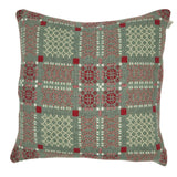 Melin Tregwynt cushion 45cm x 45cm in Knot Garden Rhubarb